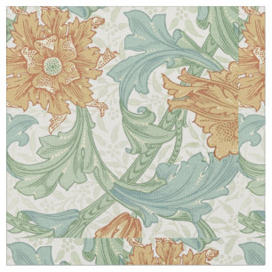 William Morris Single Stem Floral Pattern Fabric