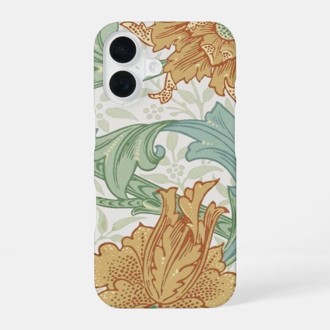 William Morris Single Stem Floral Pattern Iphone Case (Back)