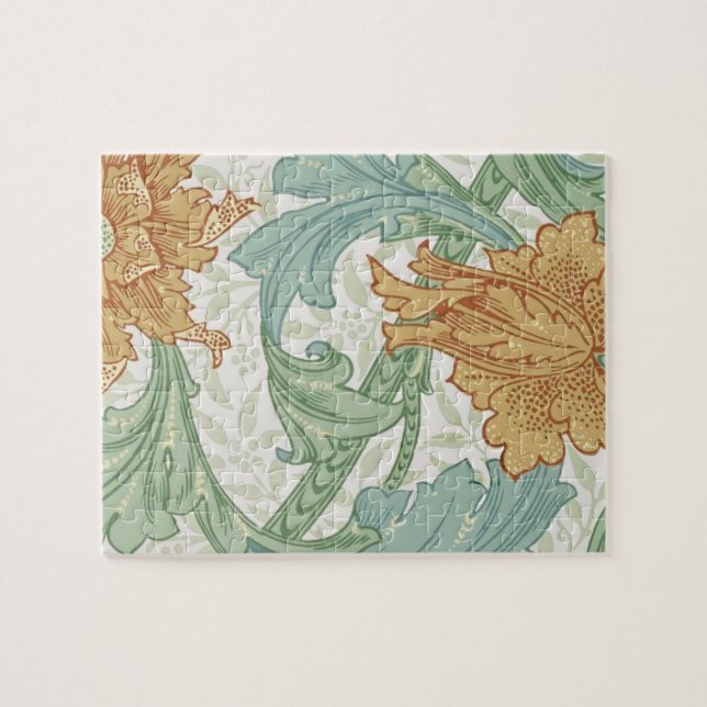 William Morris Single Stem Floral Pattern Jigsaw Puzzle (Horizontal)