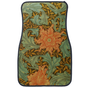 William Morris Single Stem Pattern Art Nouveau Car Mat