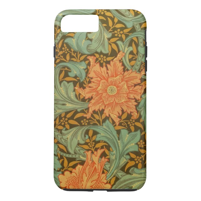 William Morris Single Stem Pattern Art Nouveau Case-Mate iPhone Case (Back)
