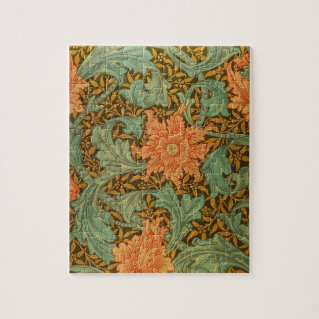 William Morris Single Stem Pattern Art Nouveau Jigsaw Puzzle (Vertical)