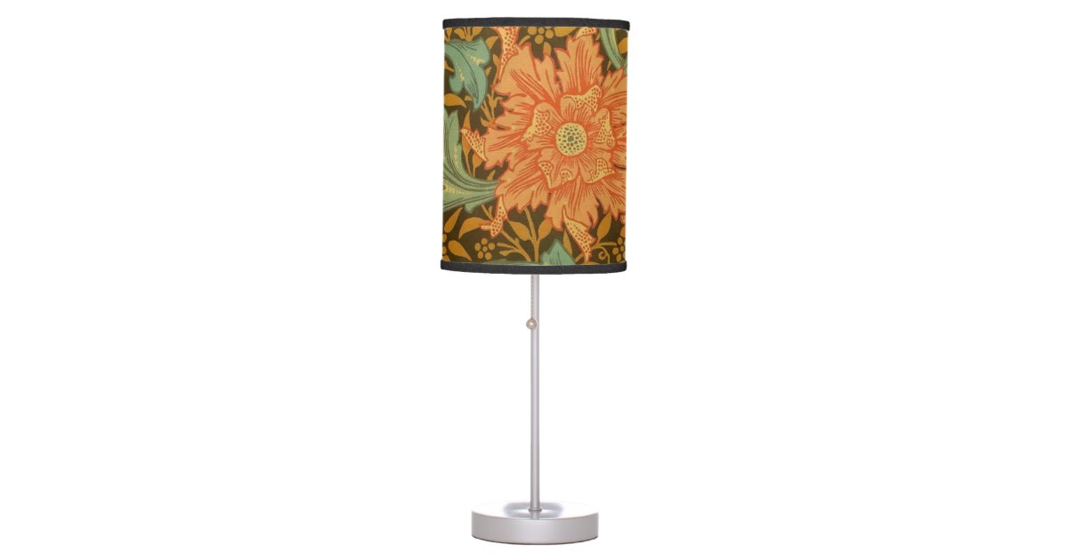 William Morris Single Stem Pattern Art Nouveau Table Lamp | Zazzle