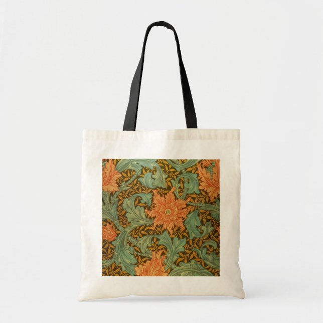 William Morris Single Stem Pattern Art Nouveau Tote Bag (Front)