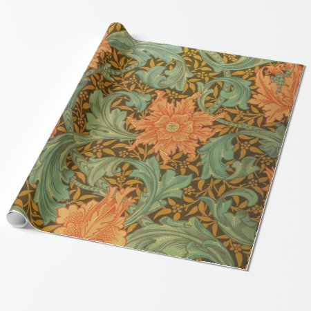 William Morris Single Stem Pattern Art Nouveau Wrapping Paper