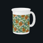 William Morris Single Stem Vintage Floral Flowers  Beverage Pitcher<br><div class="desc">William Morris Single Stem Vintage Floral Flowers Beverage Pitcher - Embellishing this product is Single Stem, a design created in 1905 by John Dearle (1859-1932). Single Stem features scrolling blue-green acanthus leaves and large pink flowers, over a smaller foliate pattern with a dark ground. It should be noted that Dearle...</div>