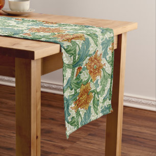 William Morris Single Stem Vintage Floral Flowers Long Table Runner