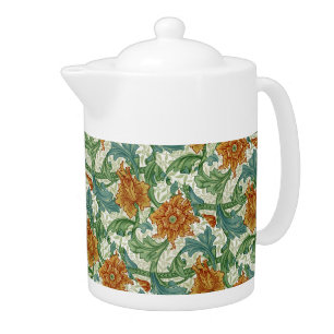 William Morris Single Stem Vintage Floral Flowers Teapot