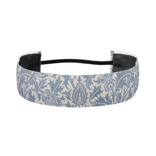 William Morris Slate Blue Thistle Wallpaper Athletic Headband