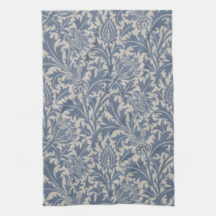 William Morris Slate Blue Thistle Wallpaper Kitchen Towel
