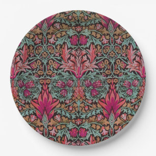 William Morris Snakehead Pattern  Paper Plates