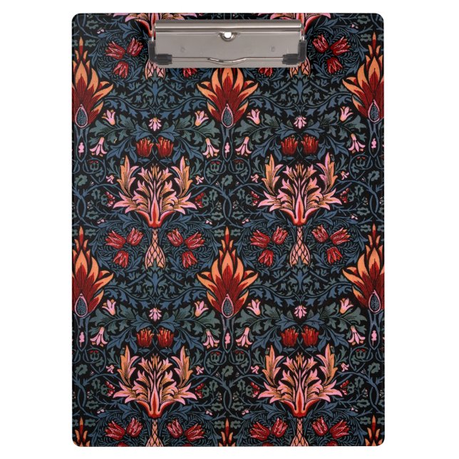 William Morris Snakeshead Dark Pattern Clipboard (Front)
