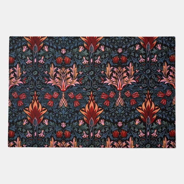 William Morris Snakeshead Dark Pattern Doormat (Front)