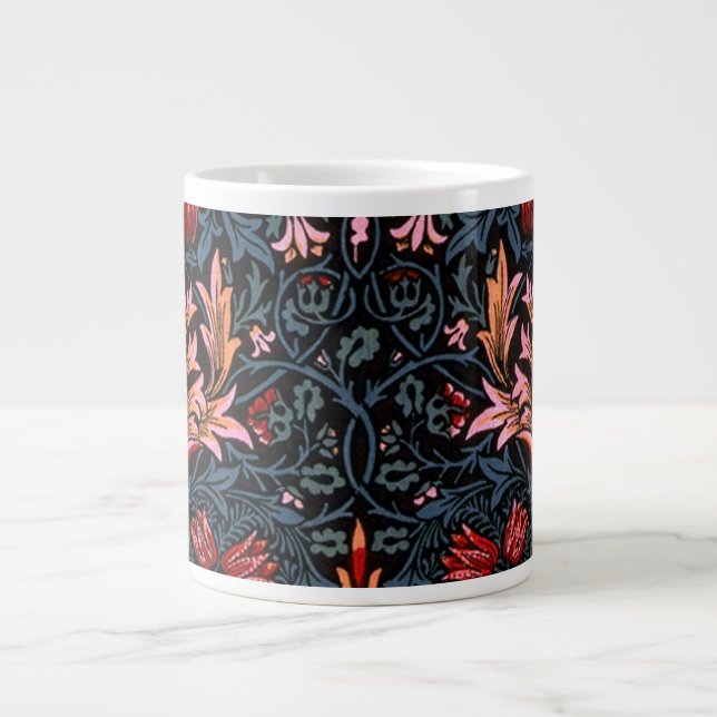 William Morris Snakeshead Dark Pattern Giant Coffee Mug (Front)