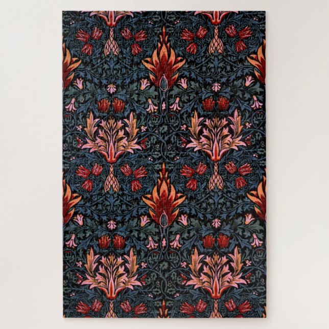 William Morris Snakeshead Dark Pattern Jigsaw Puzzle (Vertical)