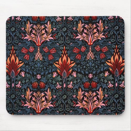 William Morris Snakeshead Dark Pattern Mouse Pad