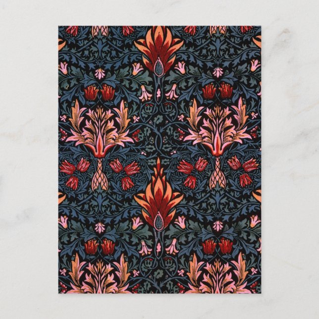 William Morris Snakeshead Dark Pattern Postcard (Front)