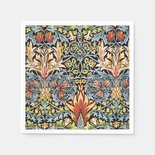 William Morris Snakeshead Design Paper Napkin | Zazzle