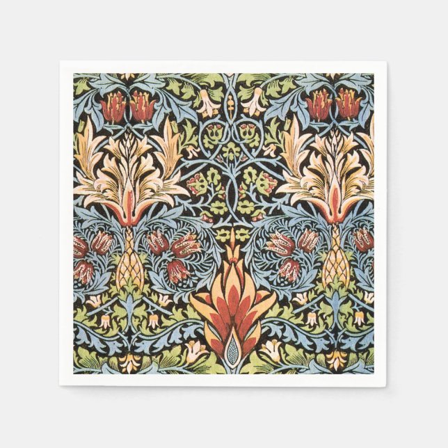 William Morris Snakeshead Design Paper Napkins (Front)