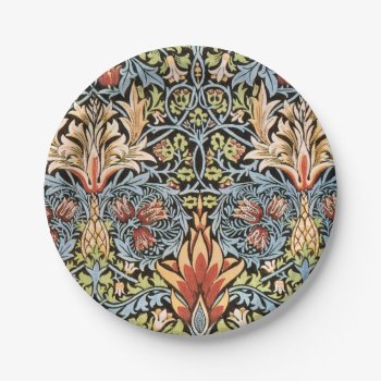 William Morris Snakeshead Design Paper Plates by wmorrispatterns at Zazzle