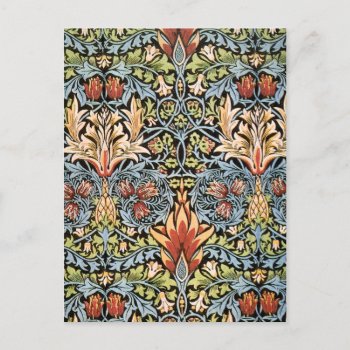 William Morris Snakeshead Design Postcard by wmorrispatterns at Zazzle
