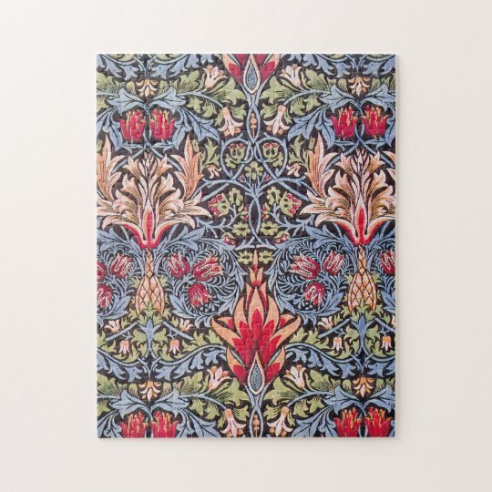 William Morris Snakeshead Floral Art Nouveau Jigsaw Puzzle | Zazzle.com