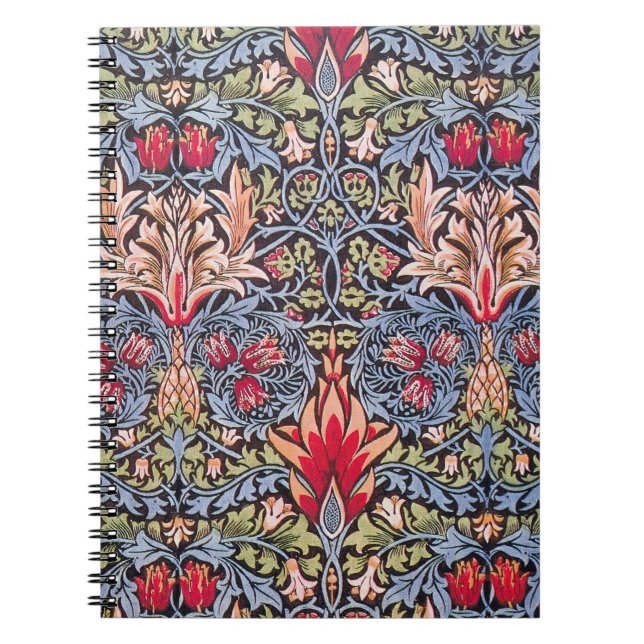 William Morris Snakeshead Floral Art Nouveau Notebook (Front)