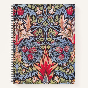 William Morris Snakeshead Floral Art Nouveau Notebook