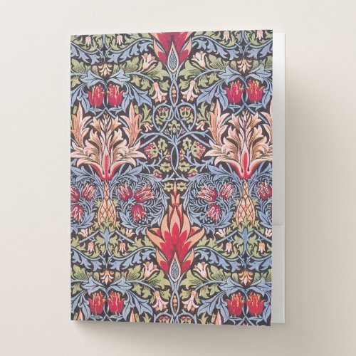 William Morris Snakeshead Floral Art Nouveau Pocket Folder