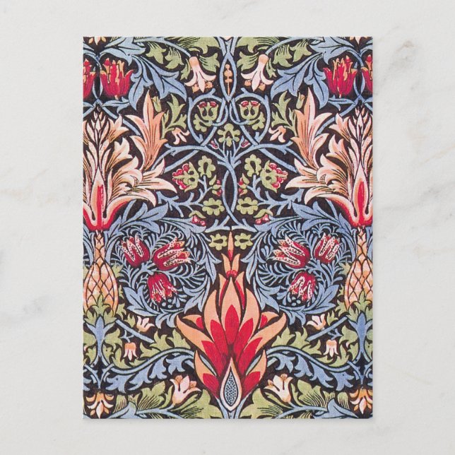 William Morris Snakeshead Floral Art Nouveau Postcard (Front)
