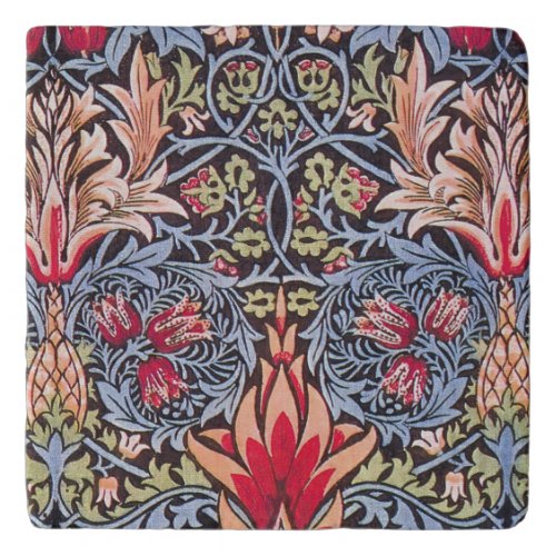 William Morris Snakeshead Floral Art Nouveau Trivet