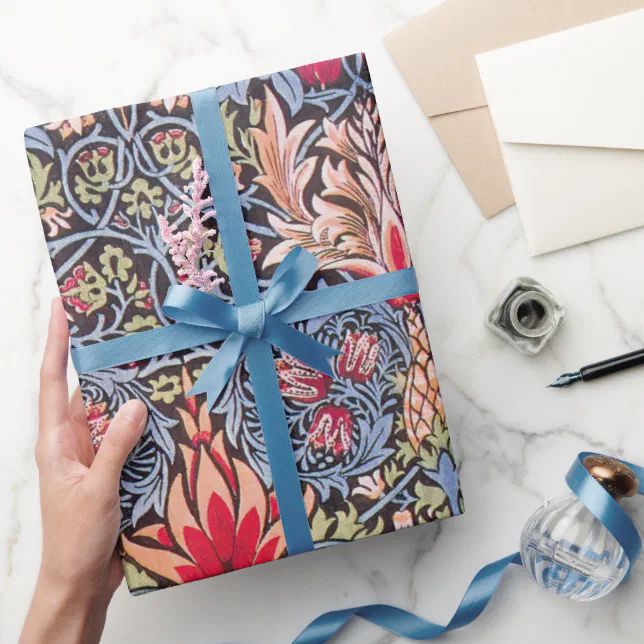 William Morris Snakeshead Floral Art Nouveau Wrapping Paper | Zazzle