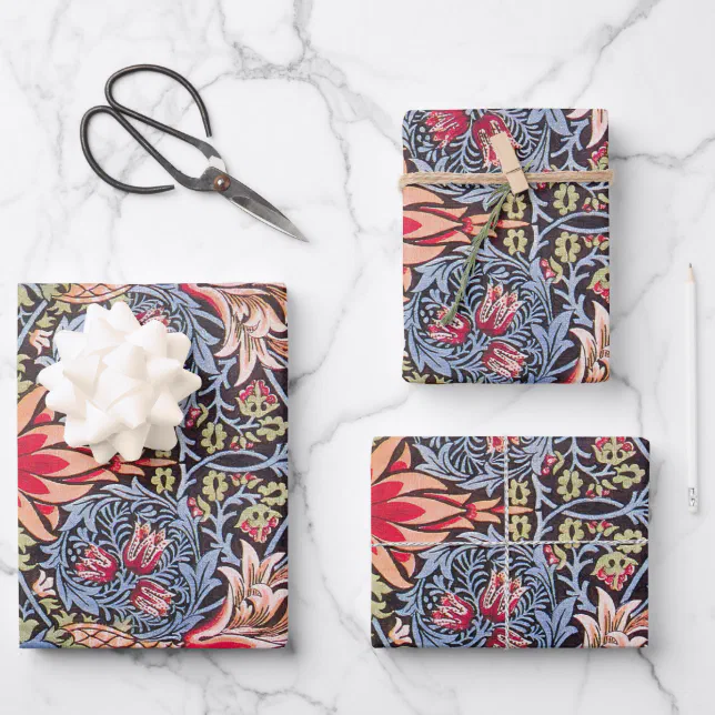 William Morris Snakeshead Floral Art Nouveau Wrapping Paper Sheets | Zazzle