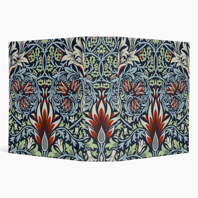William Morris Snakeshead Floral Classic Botanical 3 Ring Binder (Background)