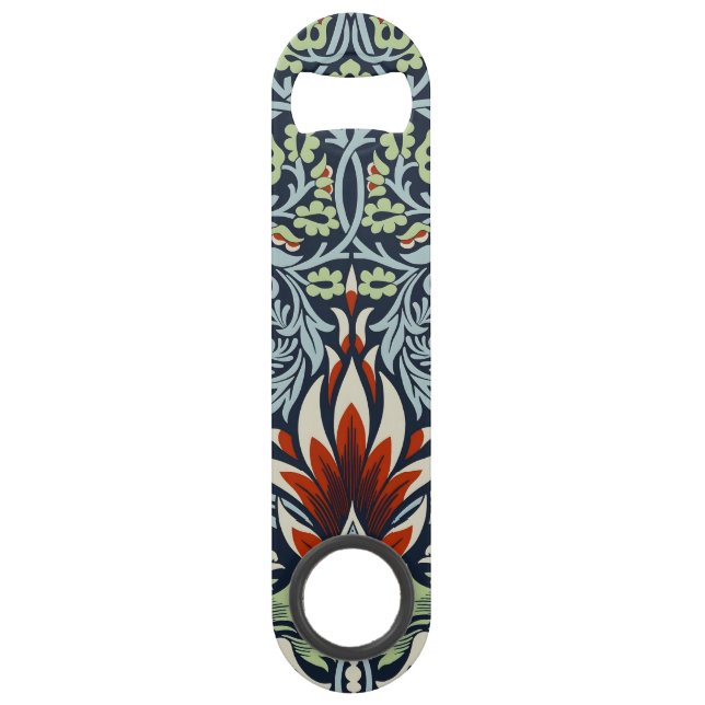William Morris Snakeshead Floral Classic Botanical Bar Key (Front)
