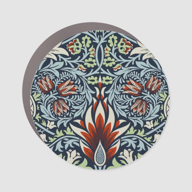 William Morris Snakeshead Floral Classic Botanical Car Magnet (Front)