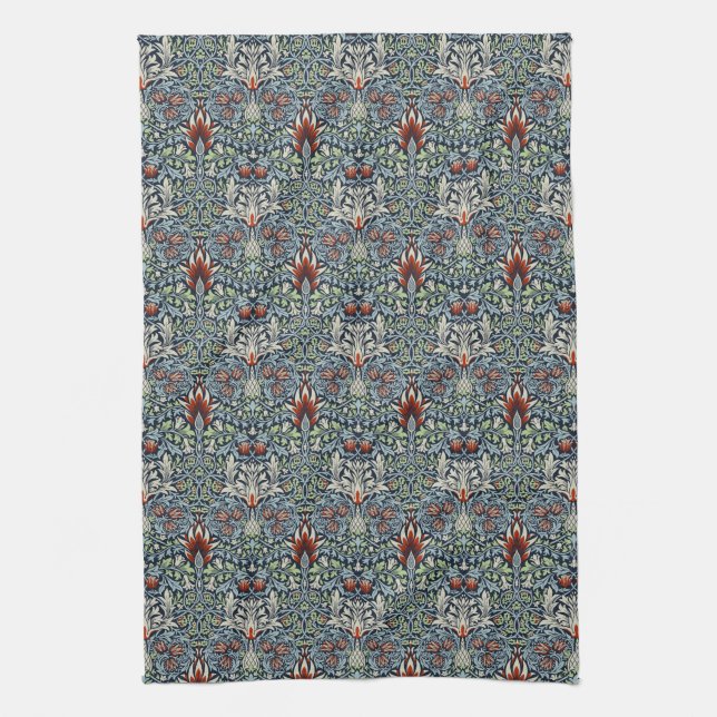 William Morris Snakeshead Floral Classic Botanical Kitchen Towel (Vertical)