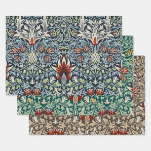 William Morris Snakeshead Floral Classic Botanical Wrapping Paper Sheets