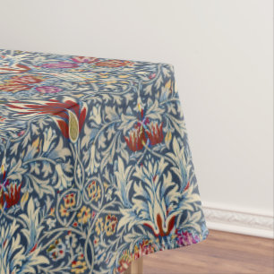 William Morris Snakeshead Floral Classic Dark Blue Tablecloth