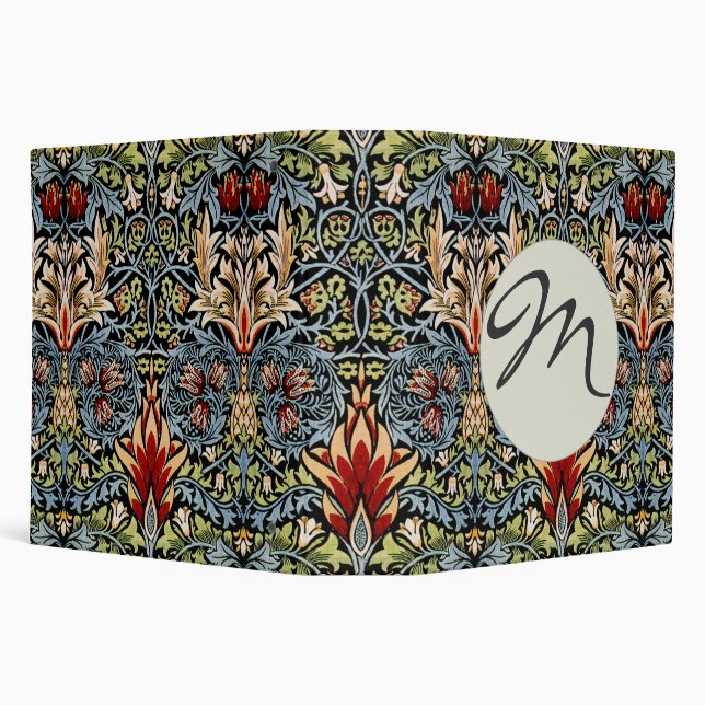 William Morris Snakeshead Floral Pattern 3 Ring Binder (Background)