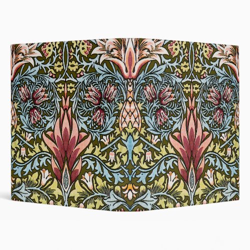 William Morris Snakeshead Floral Pattern Binder