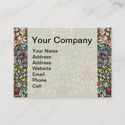 William Morris Snakeshead Floral Pattern Business Card