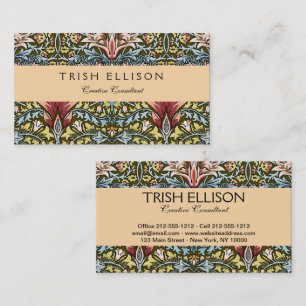 William Morris Snakeshead Floral Pattern Business Card