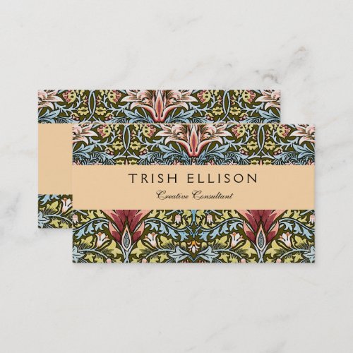 William Morris Snakeshead Floral Pattern Business Card