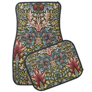 William Morris Snakeshead Floral Pattern Car Mat