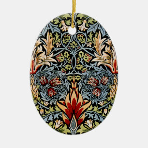 William Morris Snakeshead Floral Pattern Ceramic Ornament
