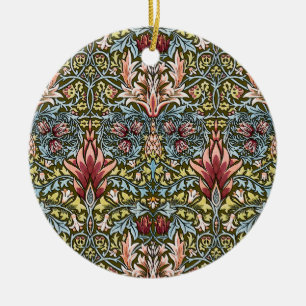 William Morris Snakeshead Floral Pattern Ceramic Ornament
