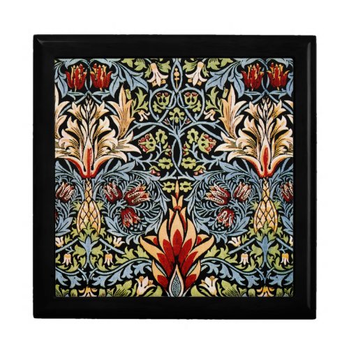 William Morris Snakeshead Floral Pattern Jewelry Box