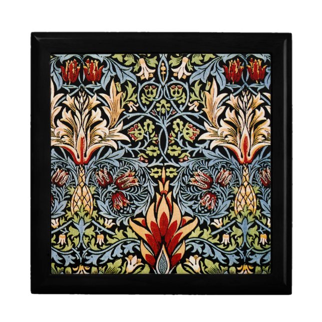 William Morris Snakeshead Floral Pattern Jewelry Box (Front)