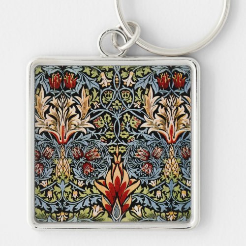 William Morris Snakeshead Floral Pattern Keychain